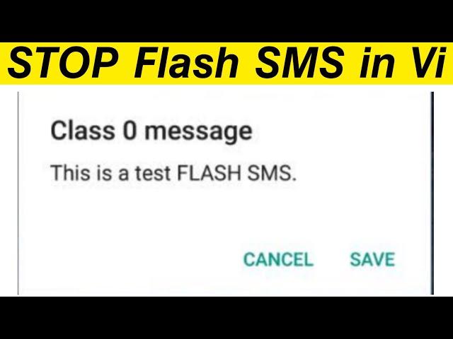 STOP Flash SMS Problem In Vi [ Vodafone & idea ] - Again & Again Come Flash Message Problem