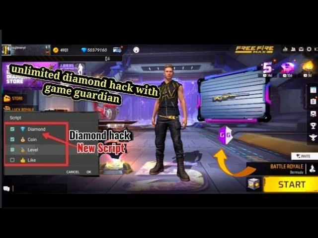  free fire unlimited diamond hack with game guardian || diamond hack|| without paytm atm