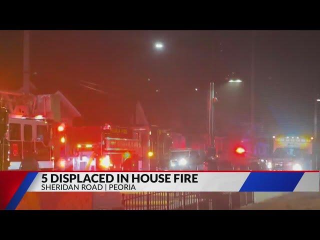 Peoria house fire displaces family of five