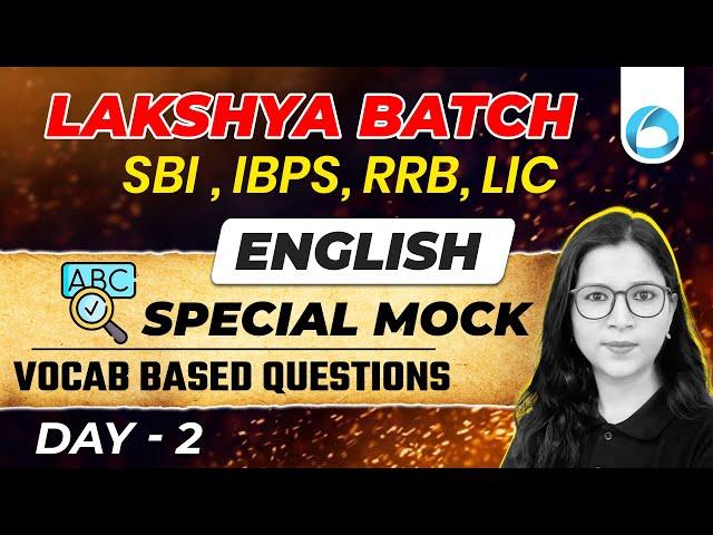 Vocab Based Questions For Bank Exams | English Mock Test | Bank Exams English 2024 | Day - 1