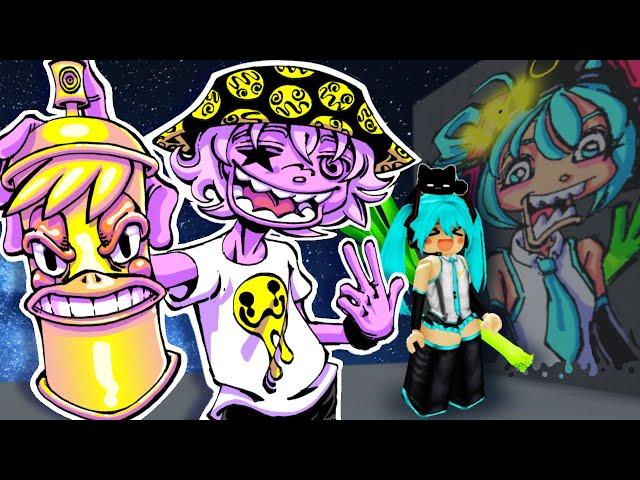 Drawing 14 Avatars on ROBLOX Spray Paint