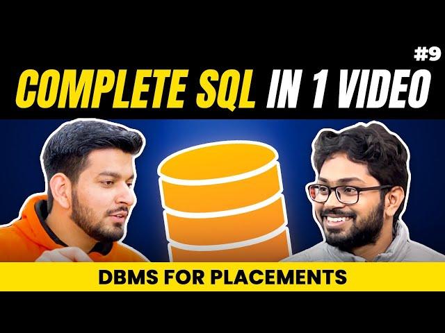 Lecture 9: Complete SQL in 1 VIDEO