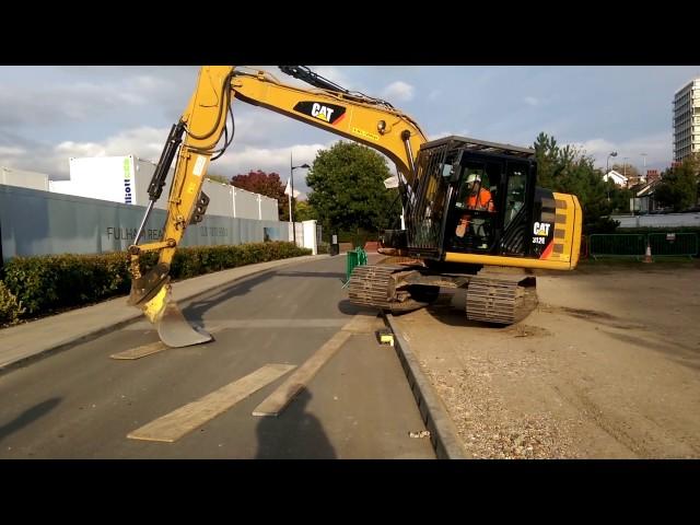 How to drive an excavator in one track!!!