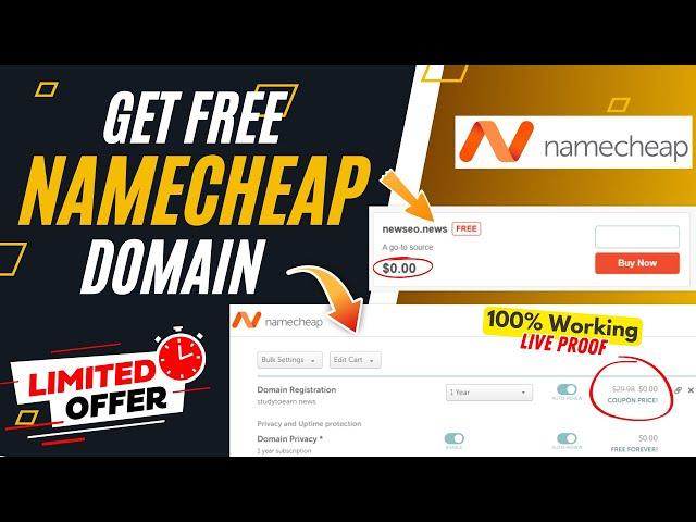 How To Get NameCheap Free Domain | Limited Time Offer Buy Name Cheap Free Domains