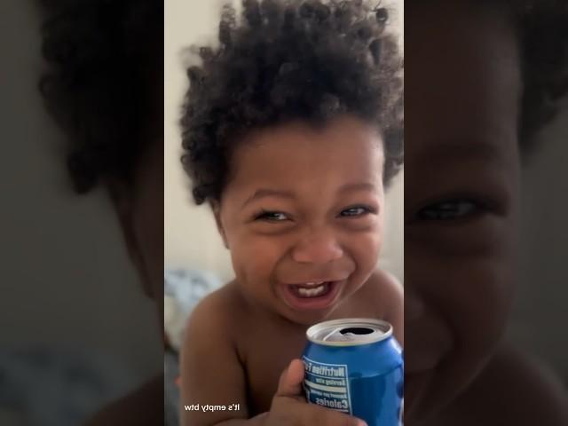 This little boy laughs like an old man 