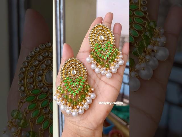 Beautiful Kundan Earrings #viral #trending #ytshorts #shortvideo #diy