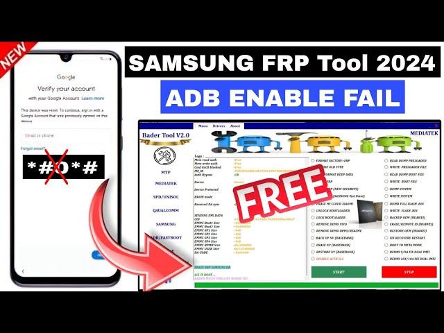 Free - All Samsung FRP Bypass New Tool 2024 | Samsung FRP Remove ADB Fail | Samsung FRP Tool