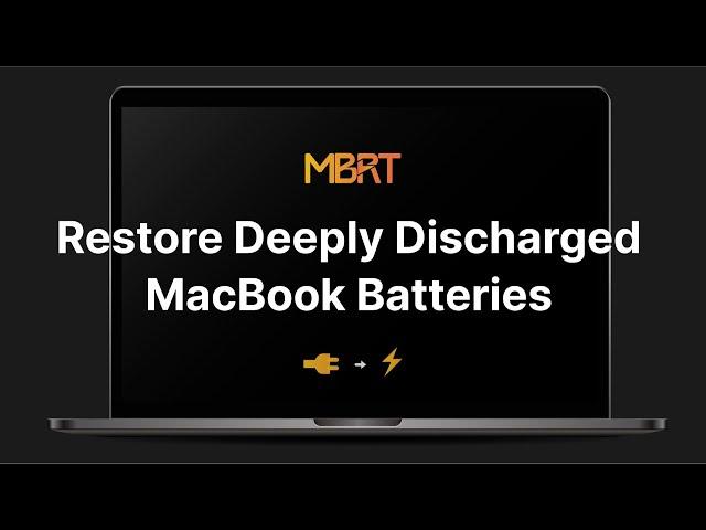 Restore Deeply Discharged MacBook Batteries with MBRT!  Fix Mac Battery Errors 