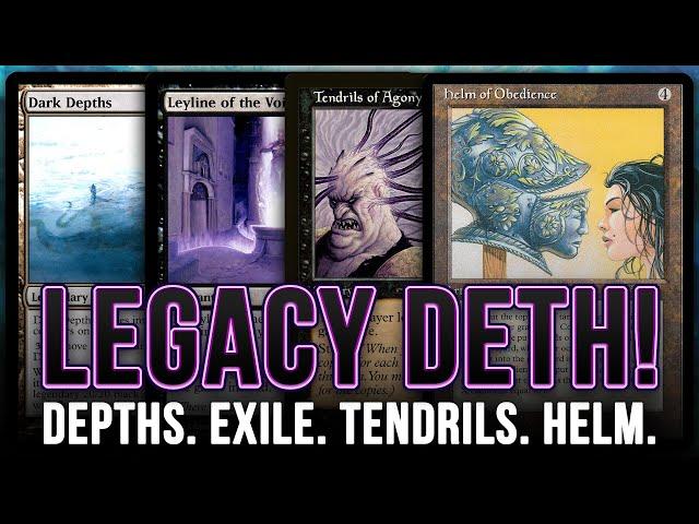LEGACY DETH! Dark Depths, Exile, Tendrils of Agony, Helm of Obedience combo | Magic: The Gathering