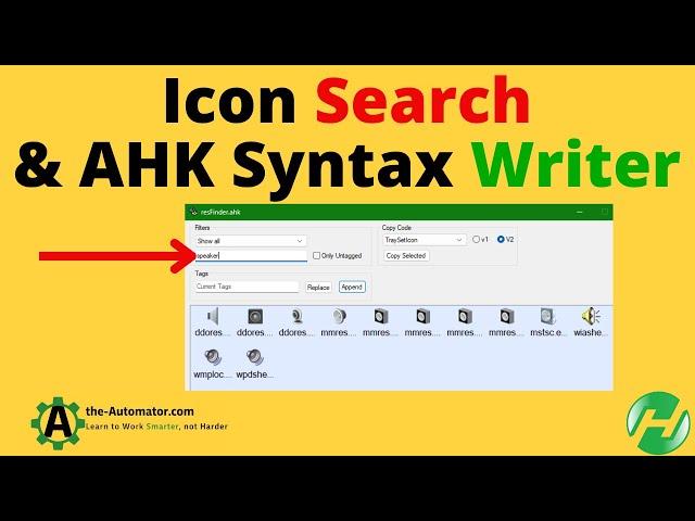 Incredible Icon / Resource finder and AHK Syntax Writer