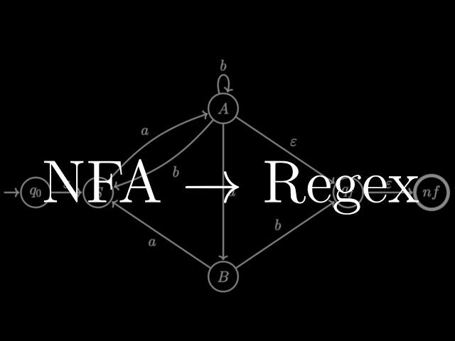 NFA to Regular Expression Conversion, and Example