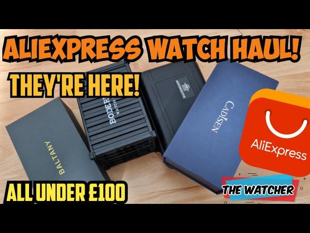 1st AliExpress watch haul! 1 week delivery! | All under £100 watch unboxing | The Watcher