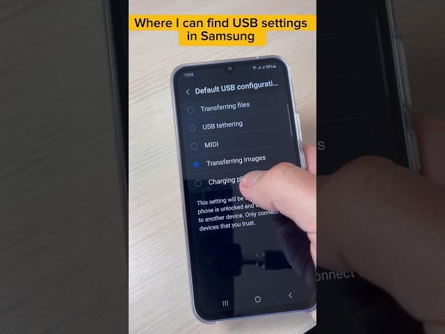 Where I can find USB settings in Samsung? #techtips #tutorial #howto #samsunggalaxy #shorts