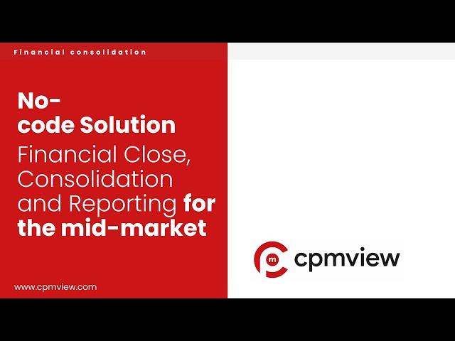 cpmview | Financial Planning, Consolidation and Analysis for the mid market no subtitle