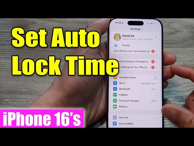 iPhone 16/16 Pro Max: How to Set Auto Lock Time