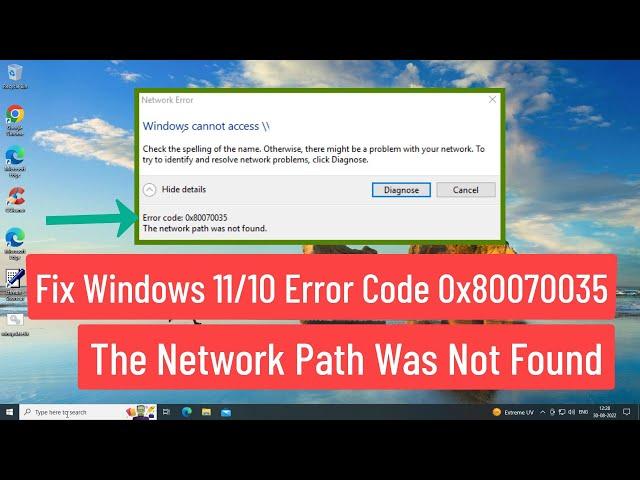 Fix Windows 11/10 Error Code 0x80070035 The Network Path Was Not Found