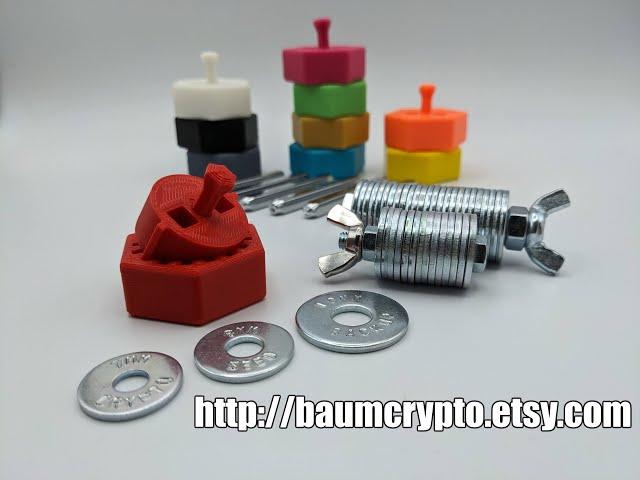 How do I even ...? Crypto Seed Word Backup Jig With Steel Washers!