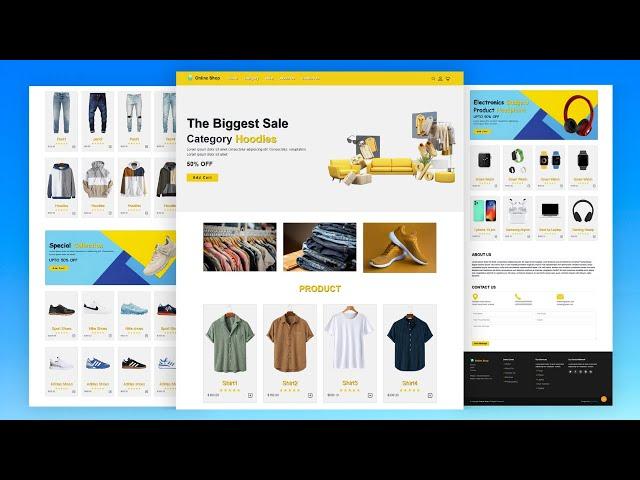 How to Create a Complete Responsive eCommerce Website Using HTML CSS & BOOTSTRAP