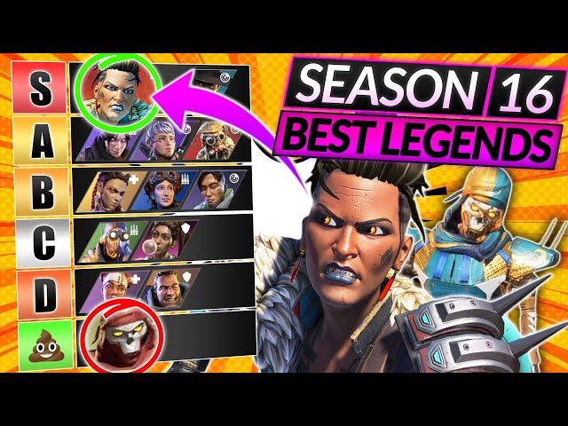 NEW LEGENDS TIER LIST for Season 16 - EVERY LEGEND RANKED - Apex Legends Meta Guide