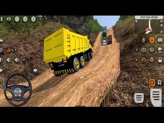 Heavy Dumper Truck off road challenges driving l Bus simulator indonesia l Truck Driving