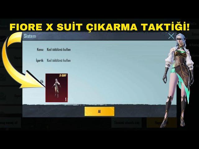 TAKTİK YAPARAK FIORE X SUITI ÇIKARDIM! DESTANSI ÇIKARMA BUG’U - PUBG MOBILE