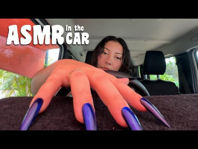 ASMR in my car (no talking, tapping and scratching)