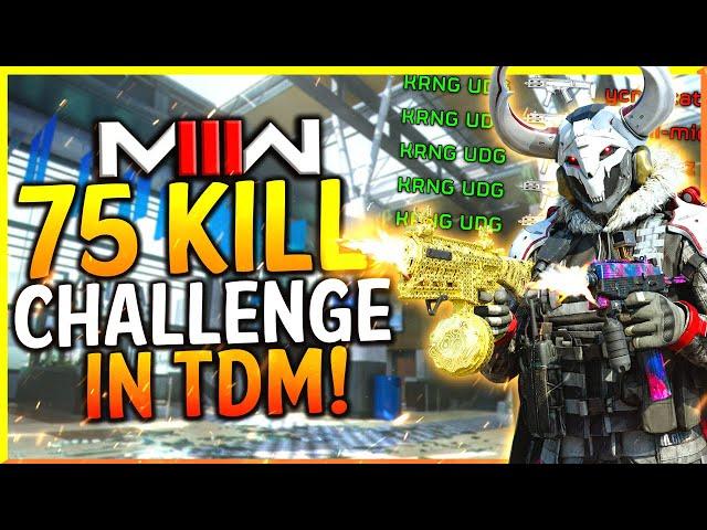 MODERN WARFARE 3: 1 MAN GETS ALL 75 KILLS IN TEAM DEATHMATCH! (MW3 One Man Army Challenge)