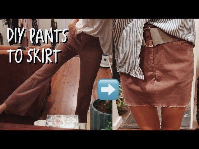 DIY PANTS TO SKIRT // alexa field