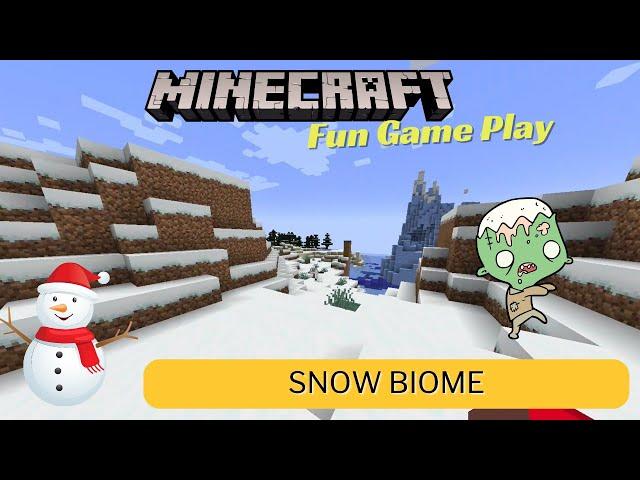 The Snow Biome #minecraft #gameplay