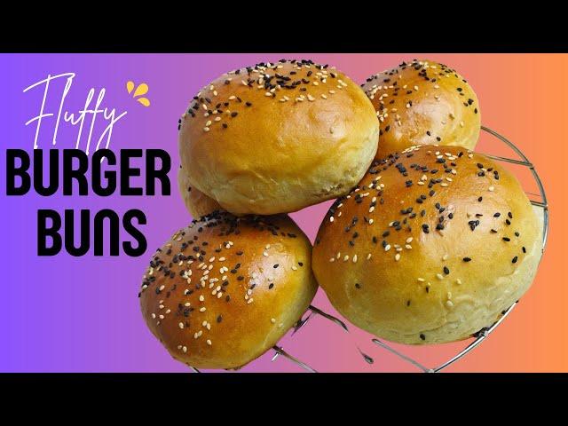 SOFT BURGER BUNS RECIPE - The Best Burger Buns, Fluffy and Moist