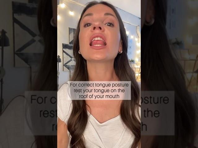 Correct tongue posture #shorts #faceyoga #facialexercise #antiaging #beautytips #beautyhacks