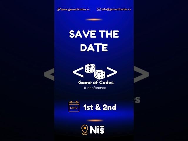 IT Conference "Game of Codes" - Coming soon - Save the date!