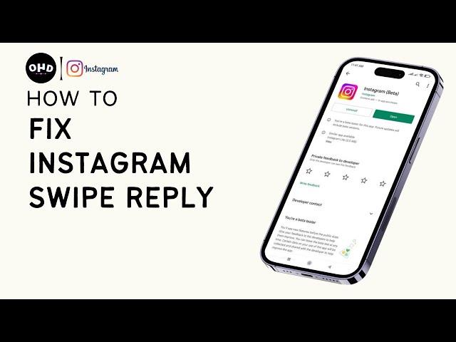  Instagram Swipe Reply Feature | Fixed on iPhone 14/13/12/11/X (2023) 