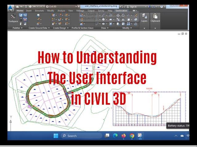 How To Understanding the User Interface in civil 3d #autocadcivil3d #autodesk #3dmodelingsoftware