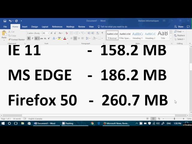 Web Browser RAM Memory usage part 2 Taking into account Background processes