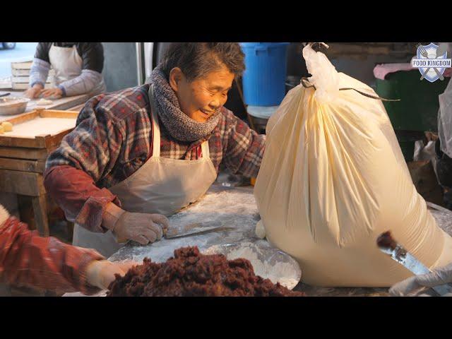 Grandma master's amazing steamed bread & donut making / Korean street food / K-FOOD