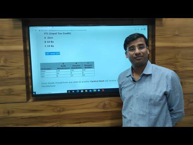 Basics About Indirect Taxes  (Lecture 1) i.e What is VAT and What is CST