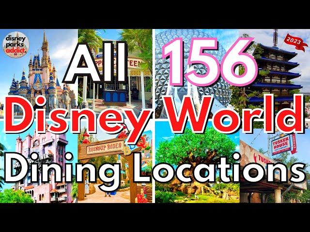 EVERY Walt Disney World DINING LOCATION GUIDE - 2023 - All Restaurants & Food Booths