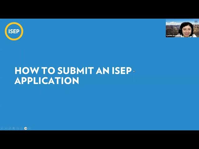 ISEP Application Workshop Session 1 (January 11, 2024)