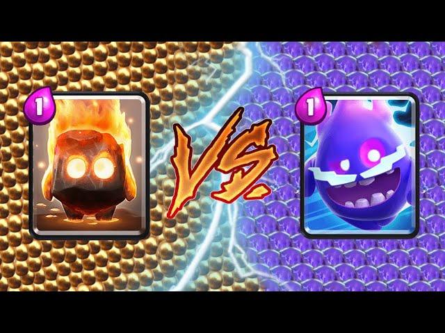 FIRE SPIRIT Vs ELECTRO SPIRIT - Clash Royale Challenge #282