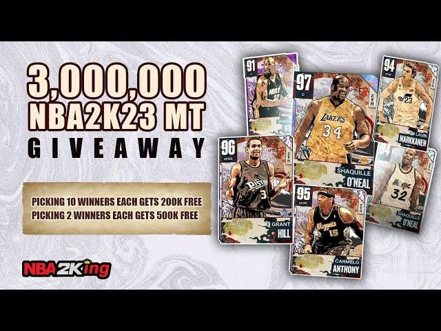 3 Million Free NBA 2K23 MT Giveaway For Shaq