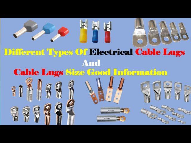 Different Type Of Cable Lugs Sizes ।। Cable Lugs Types And Name