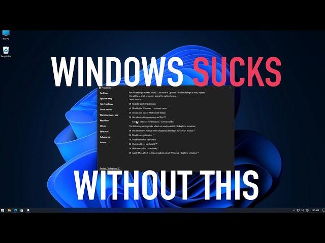 I Can't Use Windows Without ExplorerPatcher (Windows 10 & 11 Tutorial)