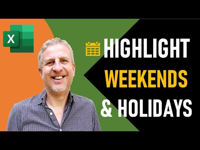 Highlight Weekends Dates and Bank Holidays in Excel - Formula & Conditional Formatting