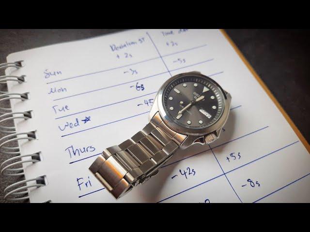 Seiko 5 Sports SRPE51 Accuracy Test and Results | NH36, 4R36 Movement Test