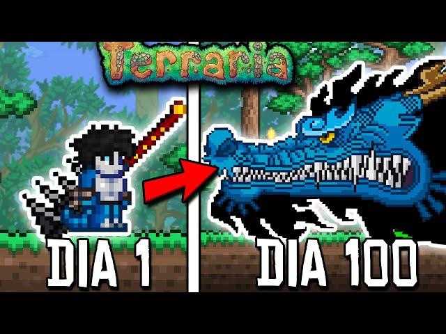 PASSEI 100 DIAS NO TERRARIA ONE PIECE DE DRAGON