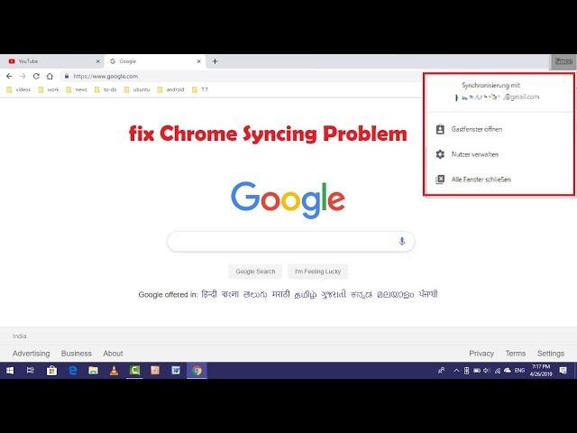 How to fix Chrome Sync Pausing & Asking to Sign in Windows