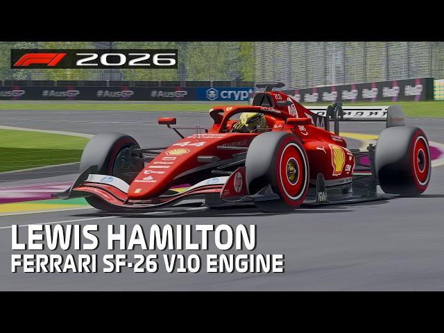 F1 2026 Ferrari V10 Engine Lewis Hamilton Australian Grand Prix Assetto Corsa