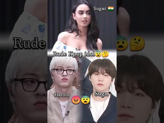 Kpop idol Rude with Sugar#yoongi #suga#haruto #treasure#bts#kpopidol#sakshmasrivastav#V#kpop#viral