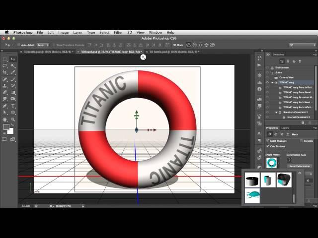 Create 3D Objects by Inflating 2D Photographs in Photoshop CS6 Extended